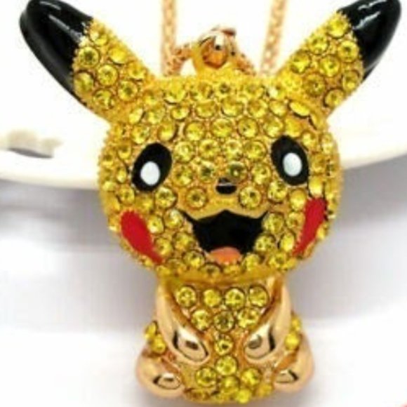 Betsey Johnson Pikachu Pendant Necklace** This style Pikachu is not a common one - Picture 1 of 4